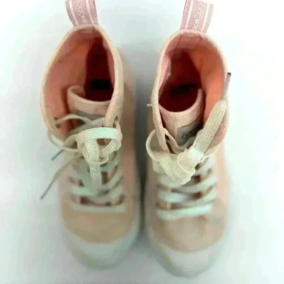 JUSTICE LITTLE GIRL & BIG GIRL HIGH TOP SNEAKERS SIZE 3 - Picture 3 of 7